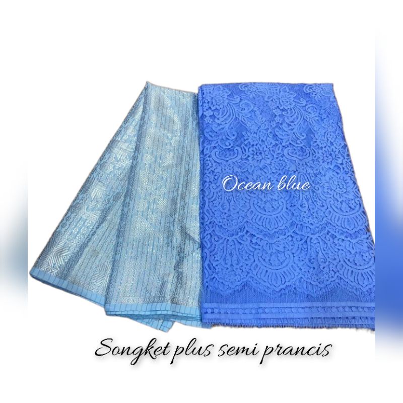 Paket songket brokat semi prancis. set songket kebaya, SEMI PRANCIS, KAIN SONGKET. Setelan murah