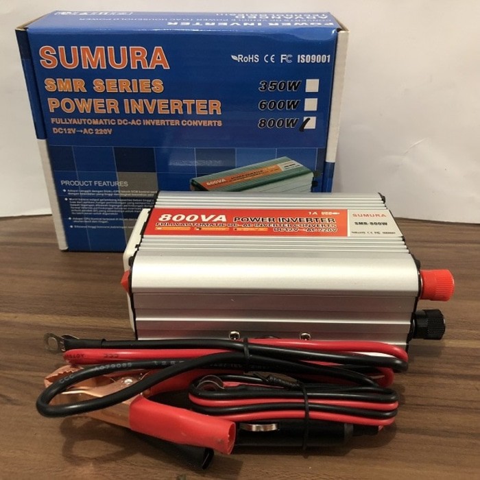 Power Inverter DC ke AC 800W 800A merk Sumura Colok Mobil Motor Aki