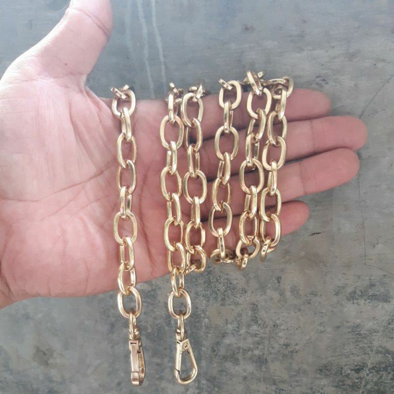 Tali Rantai Rose Gold Tebal Panjang 110cm Strap Rantai Besi Tali Tas Selempang Pesta