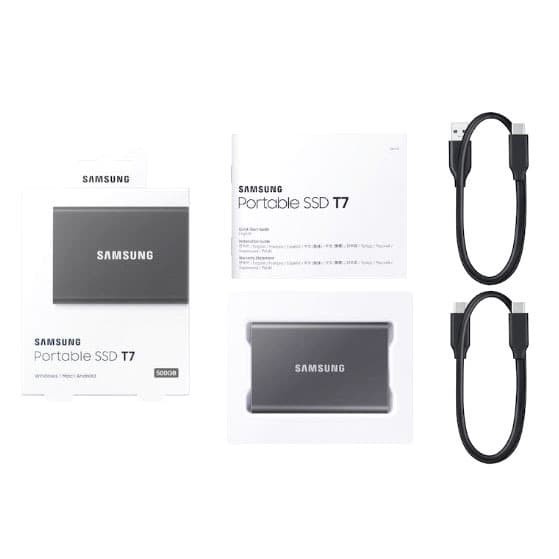 Samsung Portable SSD T7 Non Touch 1TB USB 3.2 Gen2 - Abu-abu