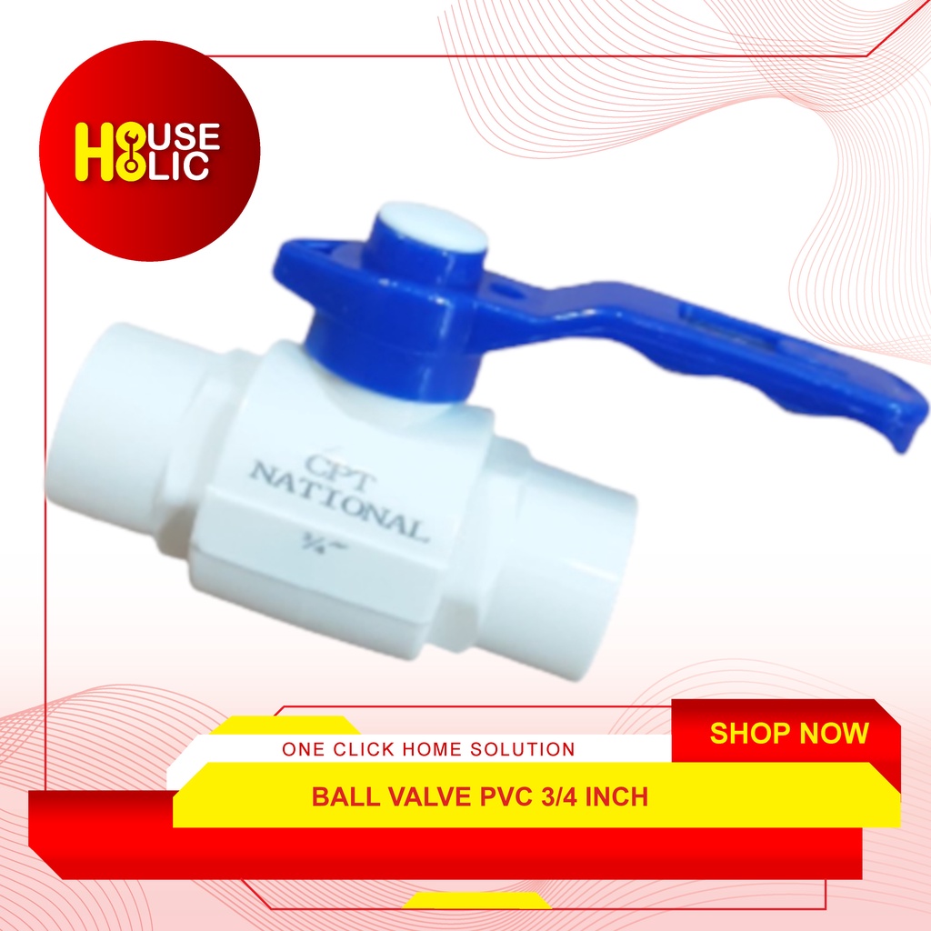 Ball Valve PVC Plastik 3/4&quot; / Stop Kran Plastik 3/4 Inch