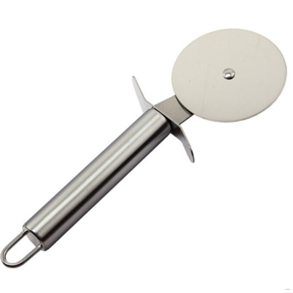 [READY STOCK] Stainless Steel Sharp Pizza Cutter Rolling Pancake Blade Wheel Slicer Kitchen Barkey Restaurant Supplies