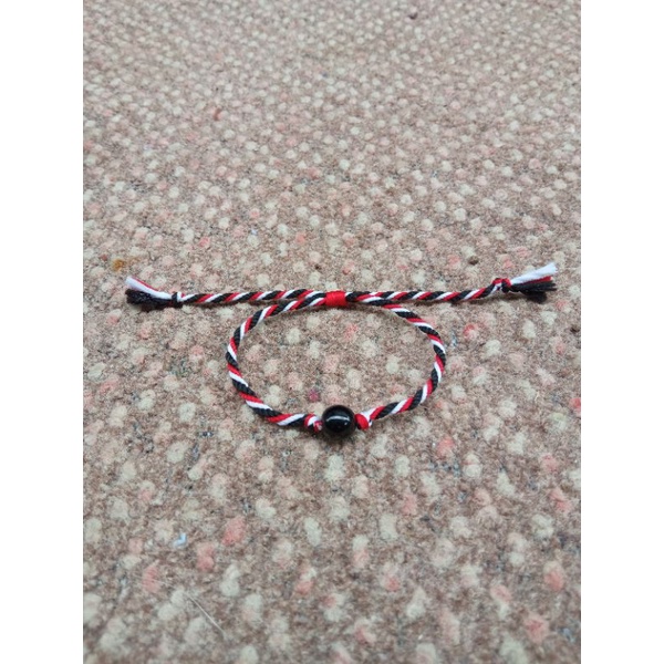Gelang batu black onyx tali gelang tridatu premium | ready giok | kelor | galih asem | nagasari