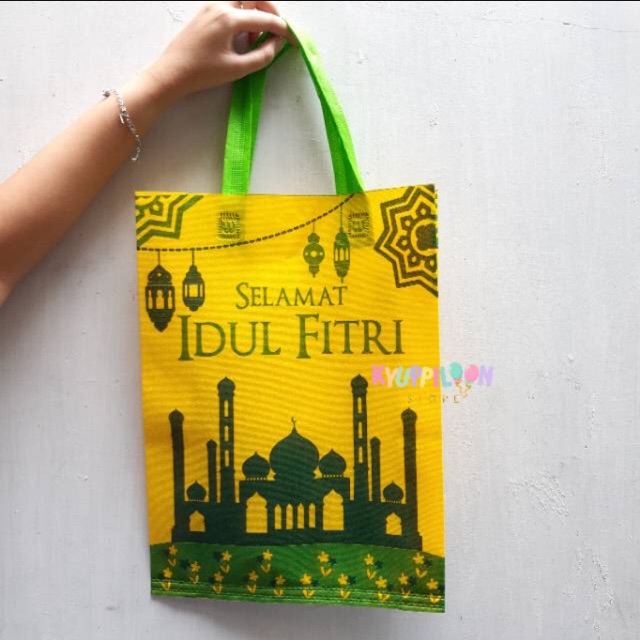 

[SATUAN] Tas Idul Fitri 30x40 / Tas spunbond / Bingkisan / Parcel / Goodiebag
