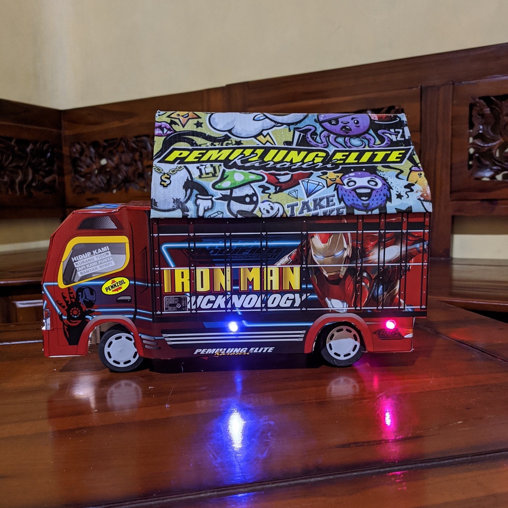 PROMO MINIATUR TRUK MURAH TRUK OLENG LAMPU TERPAL BISA BELOK MAINAN ANAK TAWAKAL PUTIH 5 KADO ULANG TAHUN ANAK ANAK TERLARIS DAN TERMURAH HOBI VEHICLE MODEL MOBILAN REMOT KAYU RODA DIECAST TAMIYA