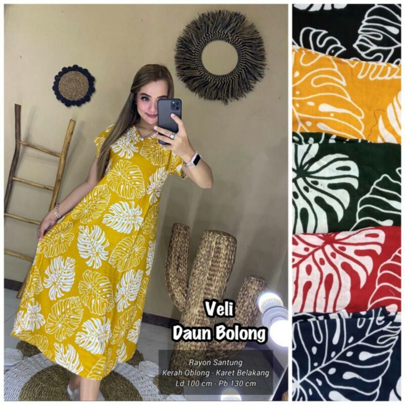 Daster Veli Daun Bolong