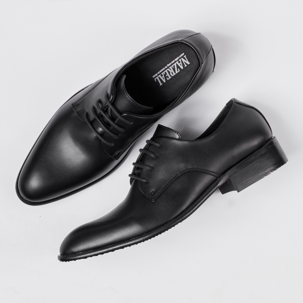 Theodore Black | Sepatu Oxford Pantofel Hitam Pria Pantopel Tali Formal Casual Kerja Cowok Ori | FORIND Nazreal