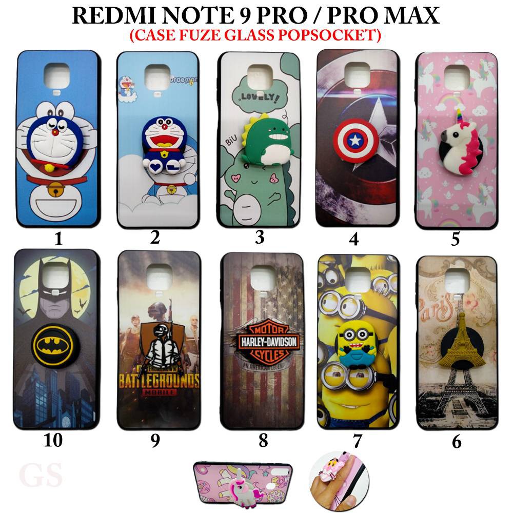 Case REDMI 8A 9A Y3 6 PRO A2 LITE  NOTE 7 Note 8 Pro 9 Note 9 Pro Case Fuze Glass Popsocket