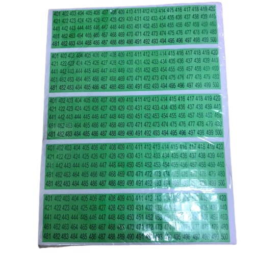 

Sticker Angka Warna / Stiker Numbering 1-500 JunDW