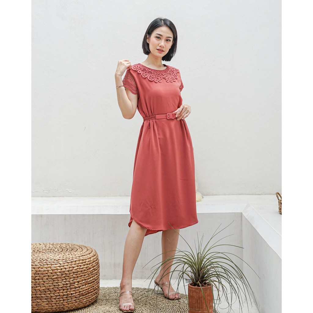 Racita Dress Casual Terusan Formal Kondangan Fashion Wanita | Shopee