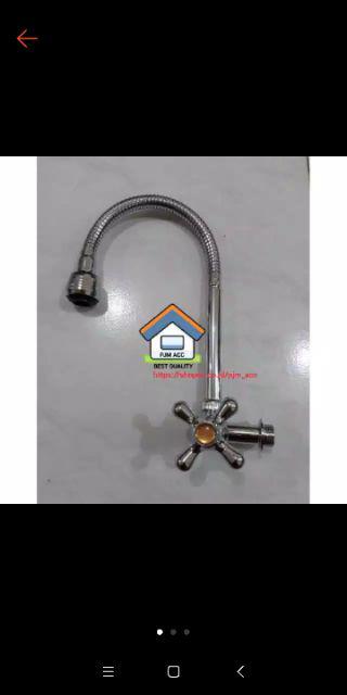 Kran Air Cuci Piring Leher Angsa Tembok Fleksibel Sk00375g