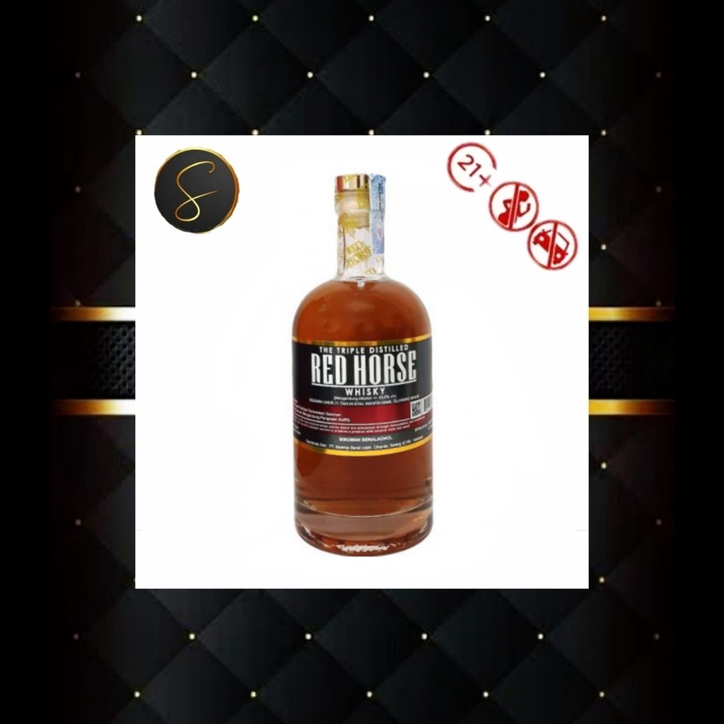 RED HORSE WHISKY 500ML THE TRIPLE DISTILLED