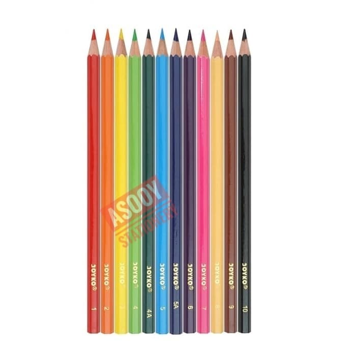 

WARNAPENSIL- PENSIL WARNA JOYKO CP-12PB PANJANG / 12 WARNA / COLOR PENCIL -PENSIL WARNA