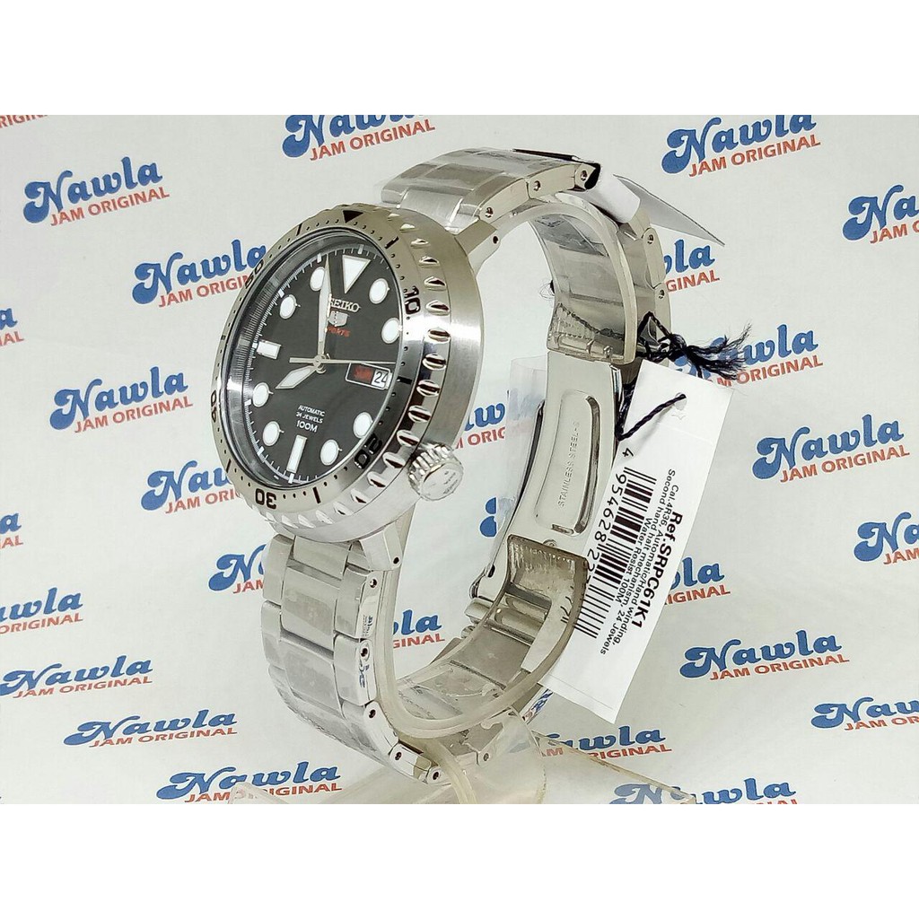 Seiko 5 Sports SRPC61K1 Silver Bottle Cap - Jam Tangan Pria SRPC61