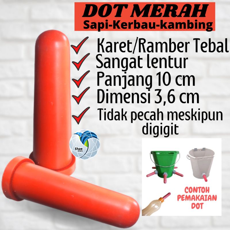 Dot Puting Dot Merah Anak Sapi kerbau Kambing Tebal