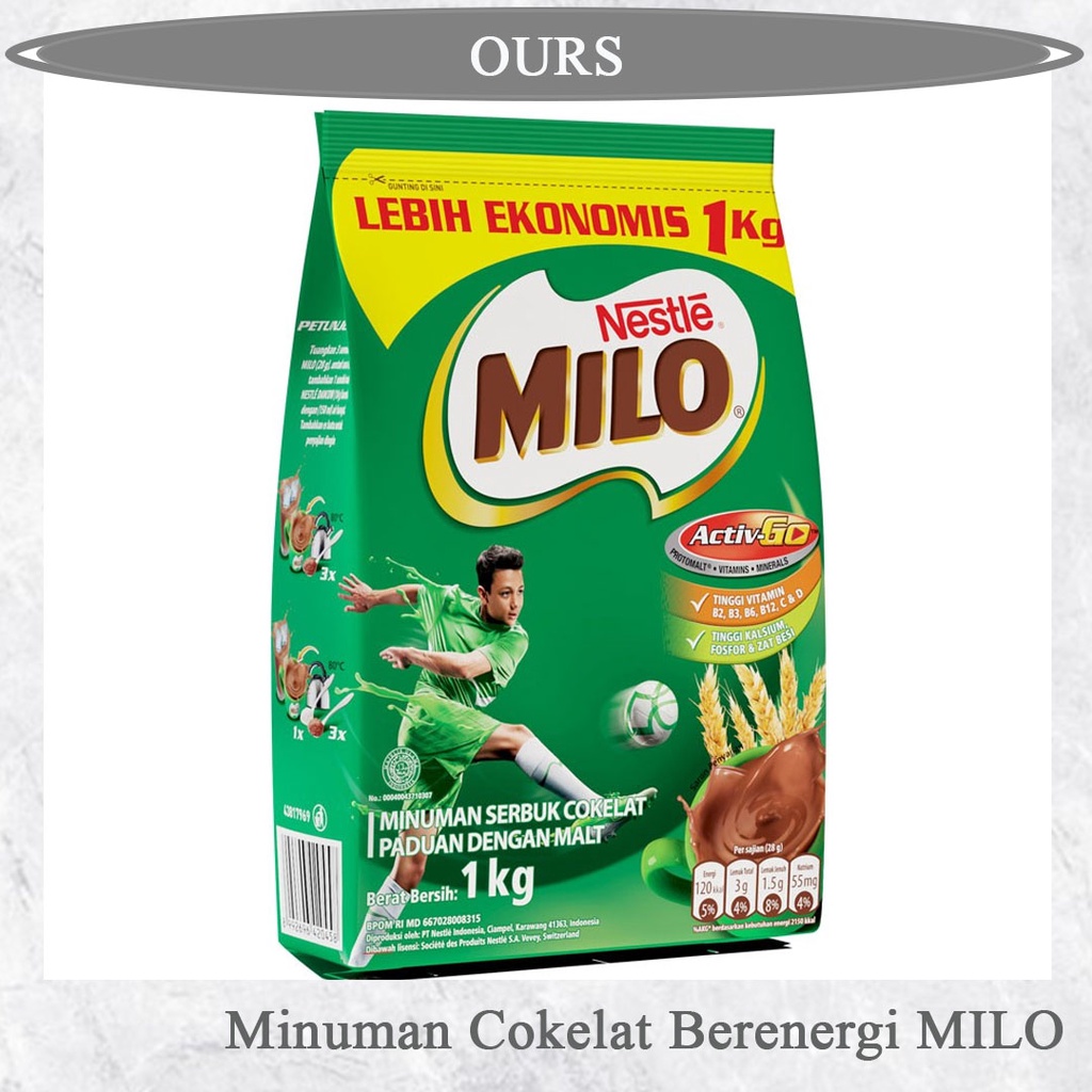 

MILO ACTIV-GO Minuman Cokelat Berenergi Pouch 790gr