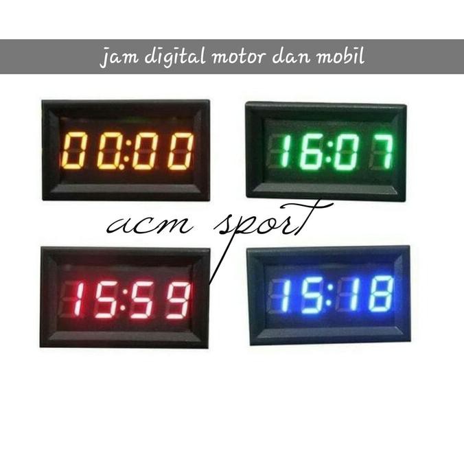 jam digital modish led motor mobil dll universal