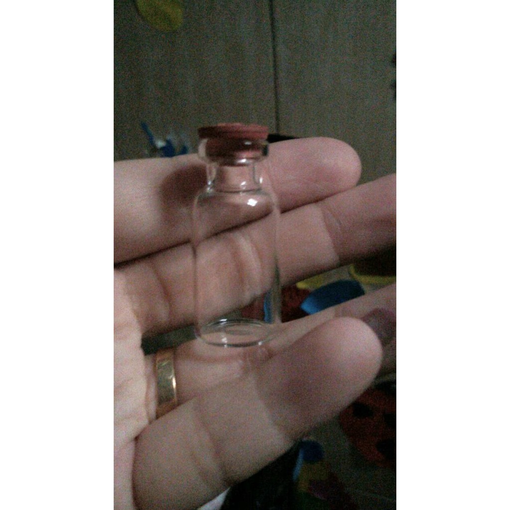 BOTOL KACA VIAL 3ML TUTUP KARET KECIL