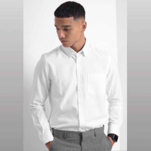 Exeter Long Sleeve Shirt White by Preppstudio