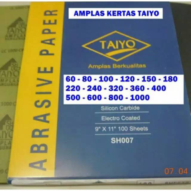 AMPLAS KERTAS PER PACK ISI 100lbr/KERTAS AMPLAS DARI GRID 60-360/ AMPLAS KAYU TEMBOK MEJA KAYU BAMBU / AMPLAS DUCO