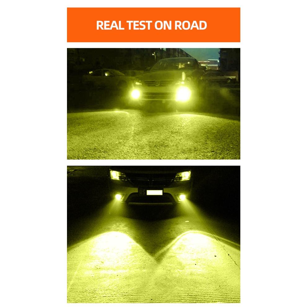 2pcs Lampu Kabut Depan Mobil Led Super Terang H11 H7 H4 9005 9006 60w 15000lm 4300k Warm White 4100k Lemon Green