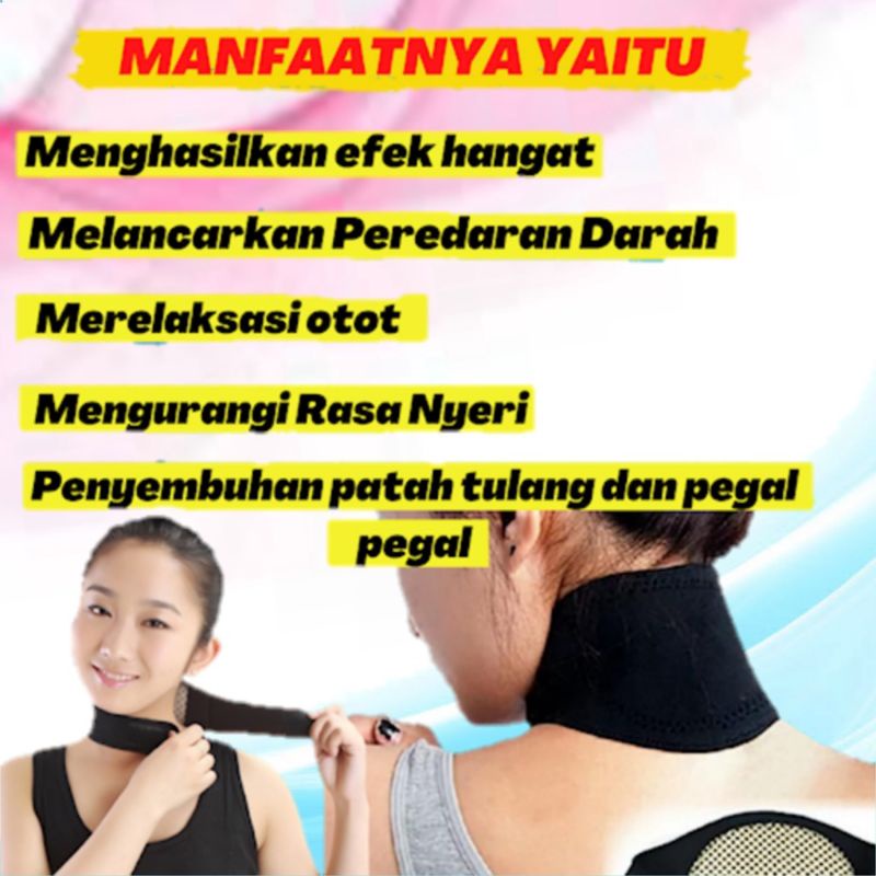 Sabuk Terapi Pemijat Leher Pemanas Penghangat Neck Heating Belt Therapy