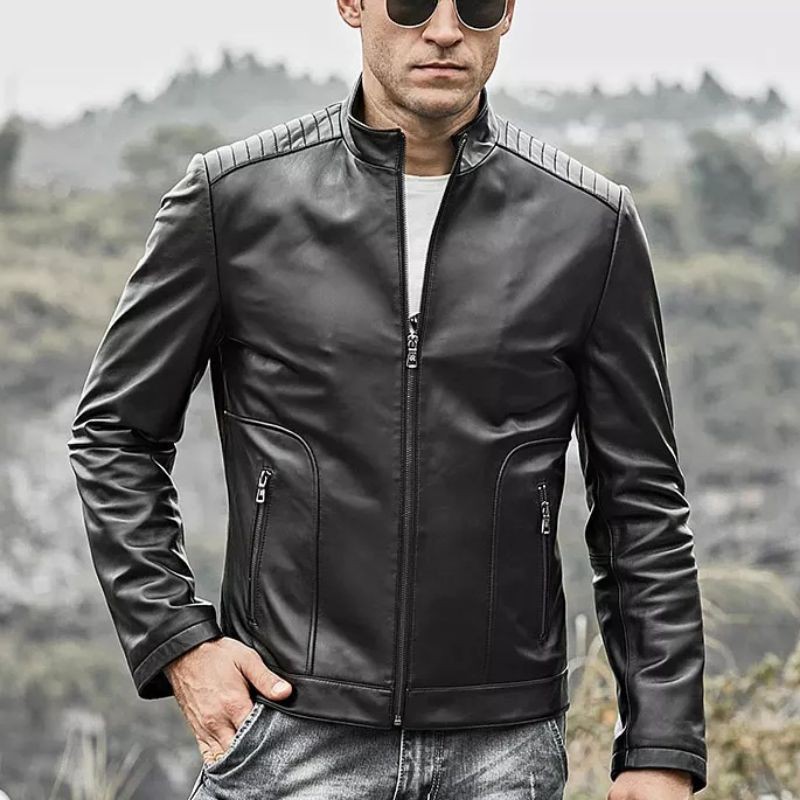 jaket kulit asli pria-jaket kulit dari kulit domba Garut-jaket kulit domba Garut