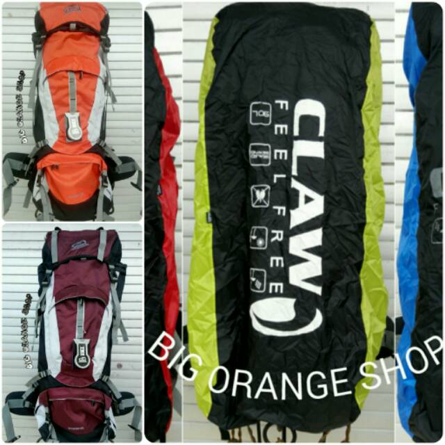 Satu paket tas Gunung Carrier Sioux 100L + Raincover Claw 90l