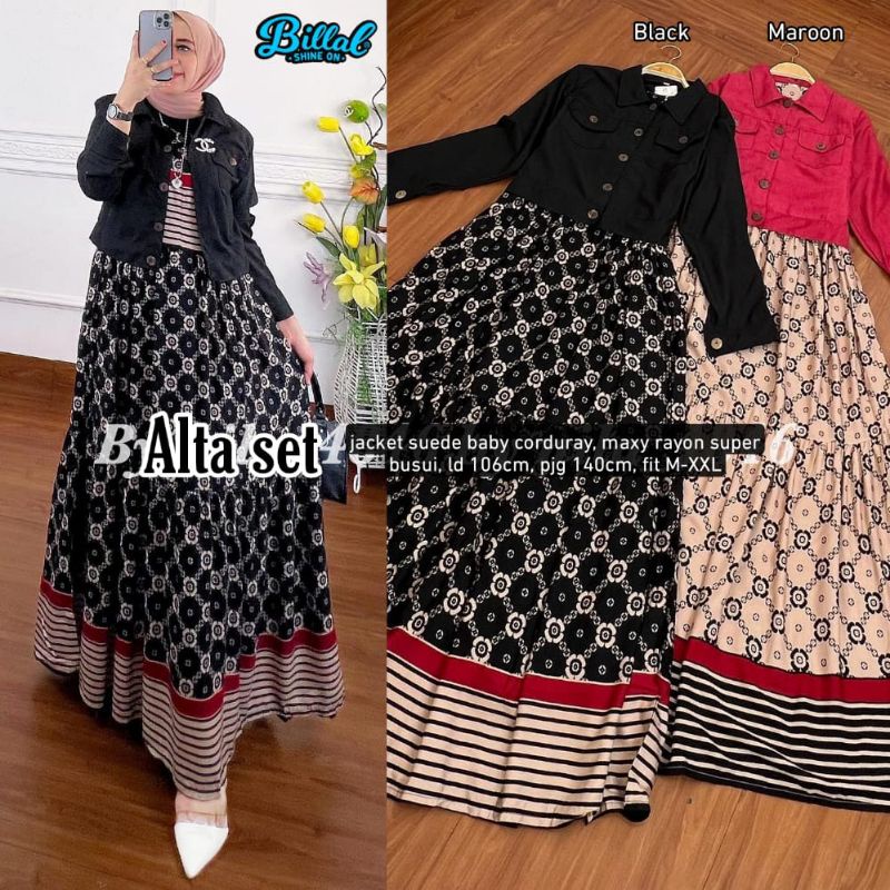 SET WANITA GAMIS RAYON OUTER JAKET/ALTA SET BY BILLAL