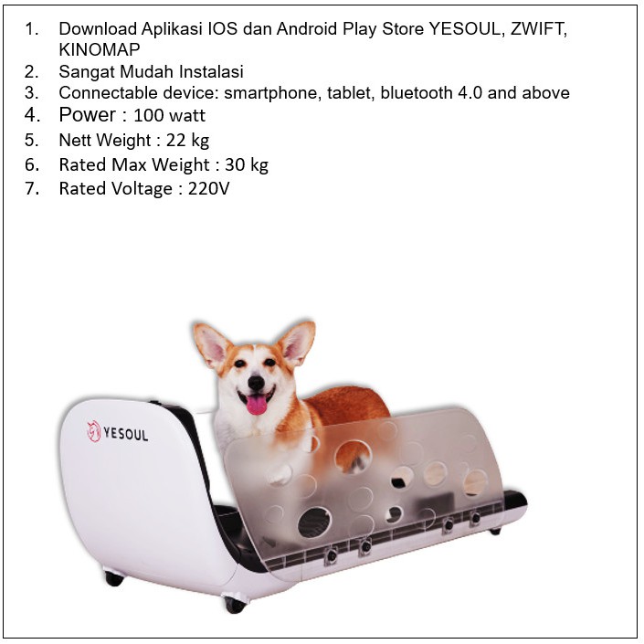 YESOUL Q1 Smart Pet Treadmill Hewan Dog Cat Small PET Food Dispenser