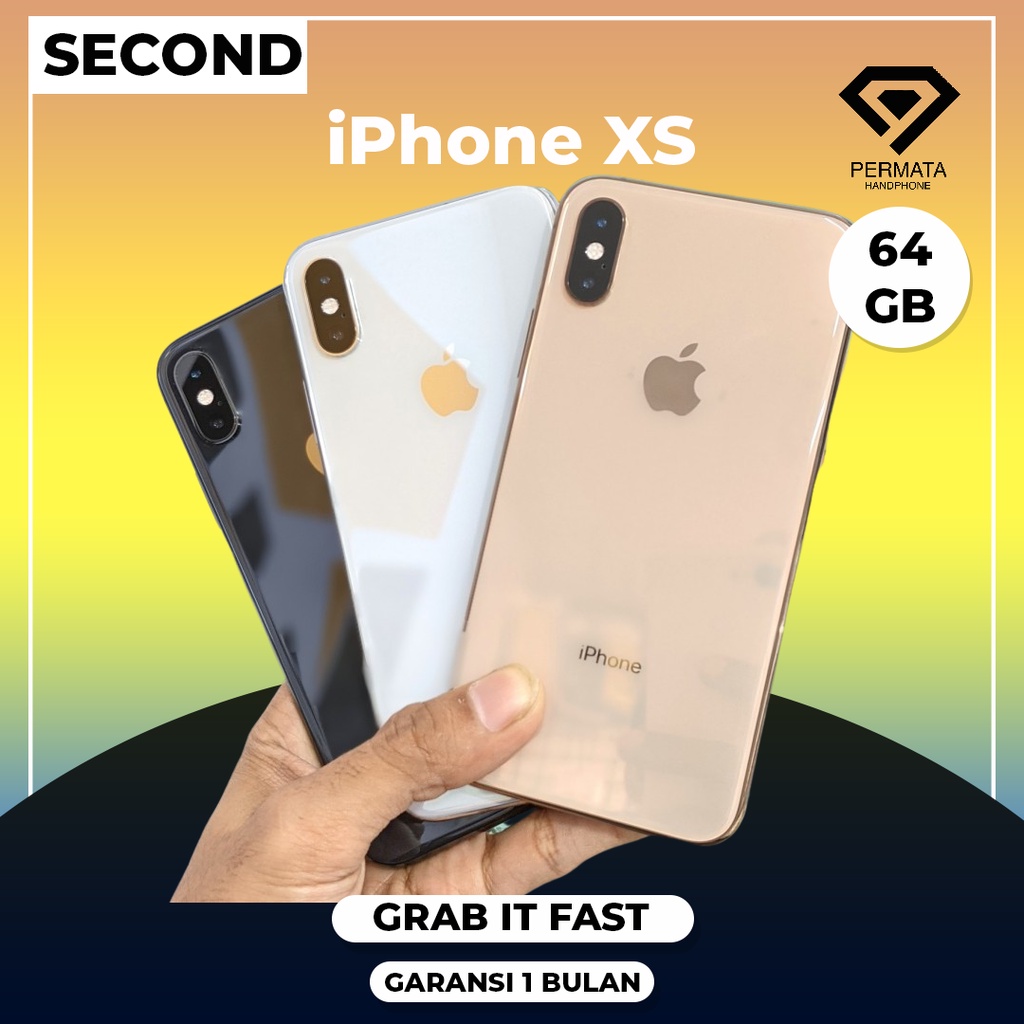 IPHONE XS 64GB SECOND MULUS 100% GARANSI 1 BULAN SIM ALL OPERATOR IMEI AMAN TERMURAH