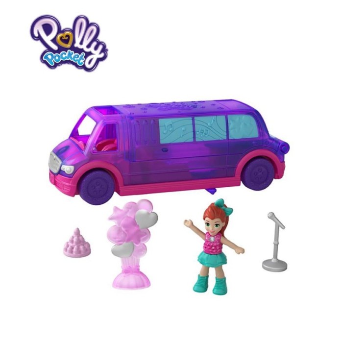 Polly Pocket Pollyville (Party Limo) - Mainan Boneka Anak Perempuan