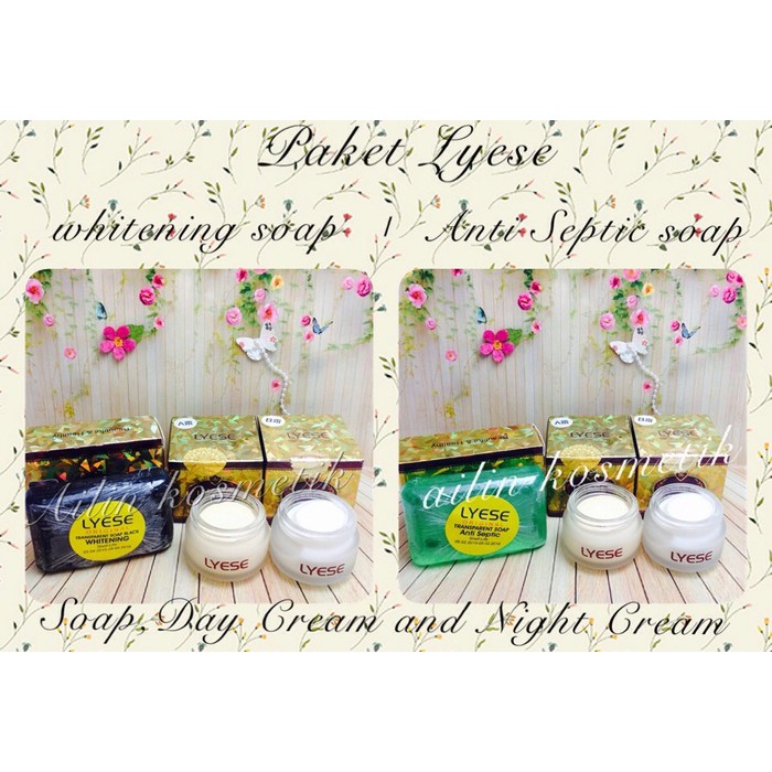 Hot Promo CREAM LYESE   LYESSE ORIGINAL DAY NIGHT DAN SABUN  1PAKET  kualitas TINGGI