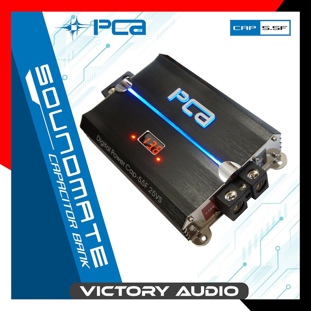 Digital Power Capacitor Bank PCA SOUNDMATE CAP 5.5F Capasitor 5.5 Farad Kapasitor Original Bergarans