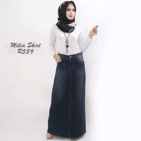 Rok Jeans Span Panjang