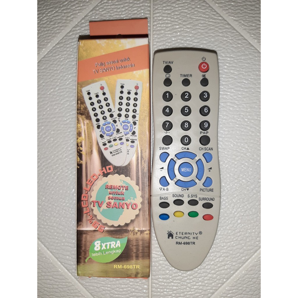 Remot / Remote SANYO TV TABUNG SLIM FLAT MULTI Type 698 tanpa setting