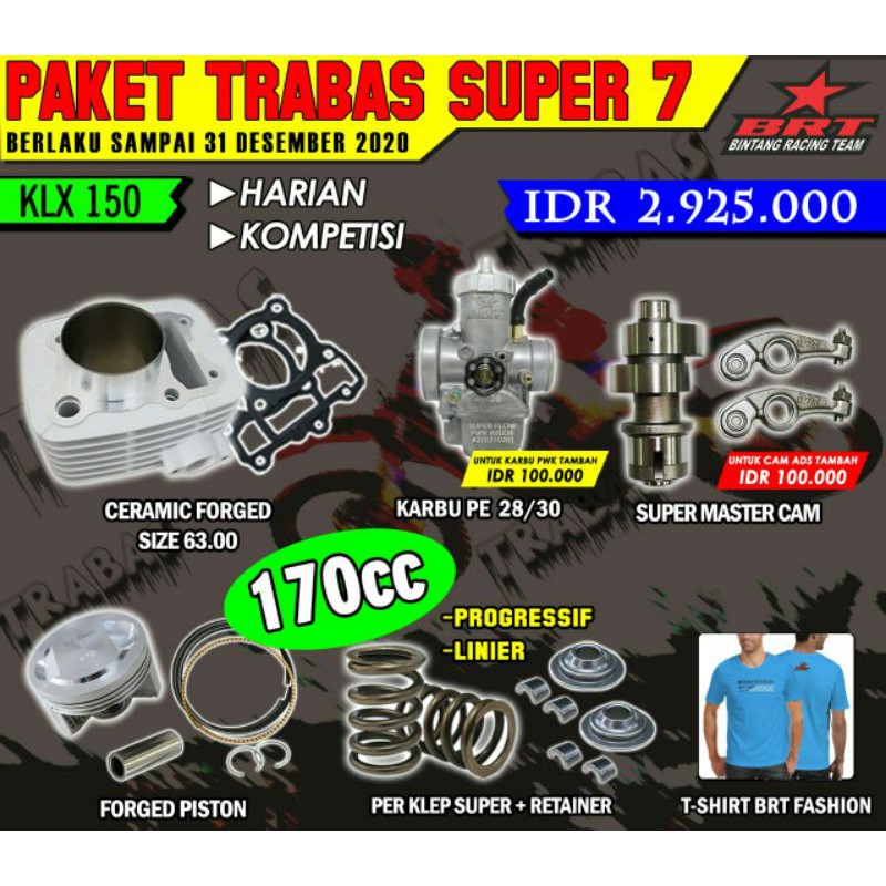 PAKET BRT KLX TRABAS SUPER 7