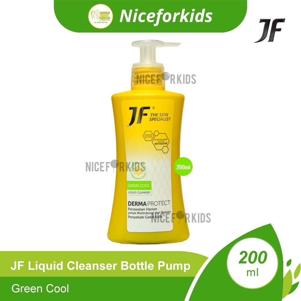 JF Derma Protect Liquid Cleanser Bottle 200 ml JF Sulfur Sabun Mandi Cair Kemasan Botol