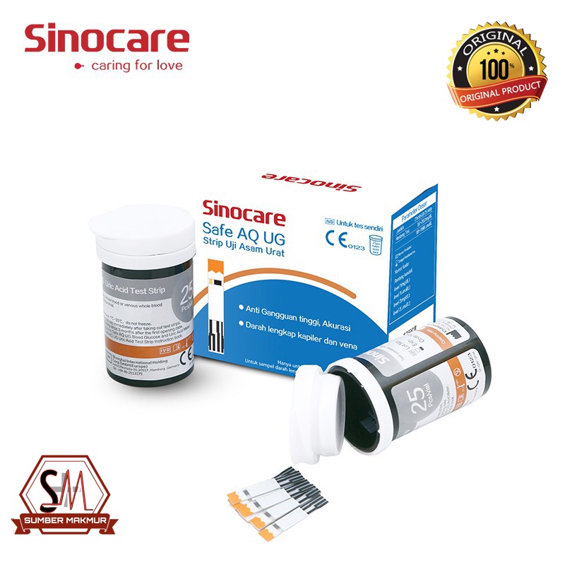 Strip Uji Asam Urat | Strip Test Asam Urat Sinocare Safe AQ UG  (50 Strip)