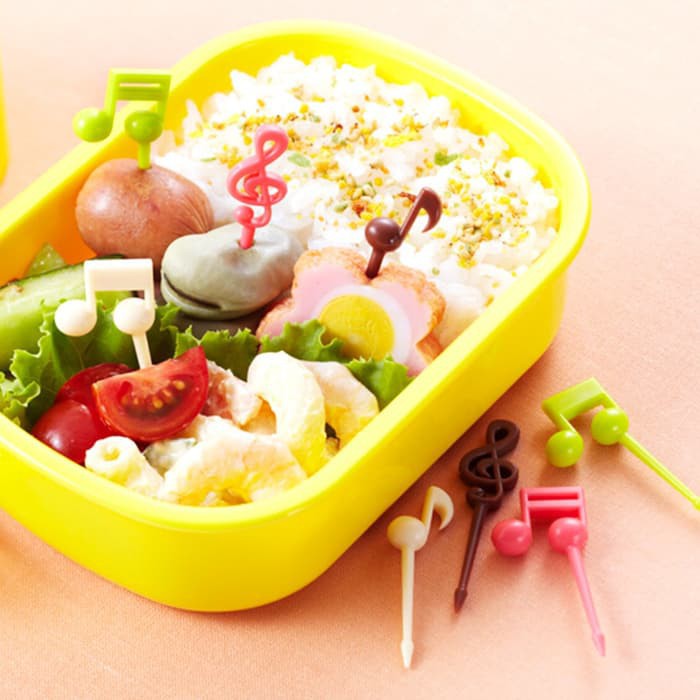 Set Isi 16 Garpu Buah Motif Musik Not Balok Food Picks Musical Garpu Set Buah Mini