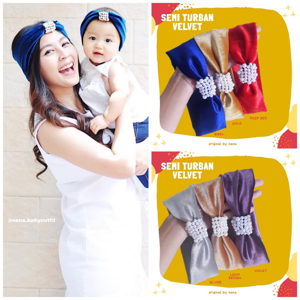 Bando Couple Mutiara Ibu dan Anak | 1 Set 2 Pcs Ibu dan Anak | Bandanan Murah | Bando Lucu | Alus Collection | BISA C.O.D