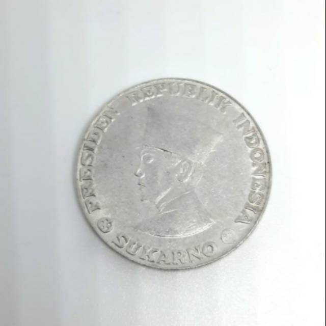 Uang Koin Kuno 50 Sen 1962 Seri Sukarno RIAU Used Circulate