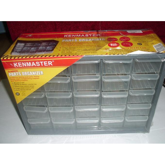 Rak komponen 25 slot /laci/ partisi / kotak spare part