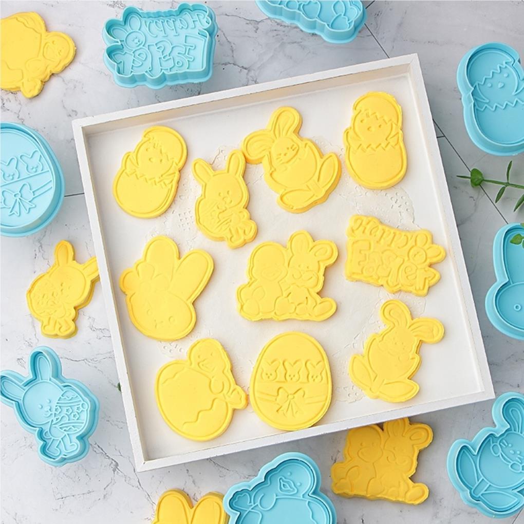 (house2020) Cetakan Kue / Coklat / Permen Bentuk Kelinci Paskah 3D Bahan Silikon