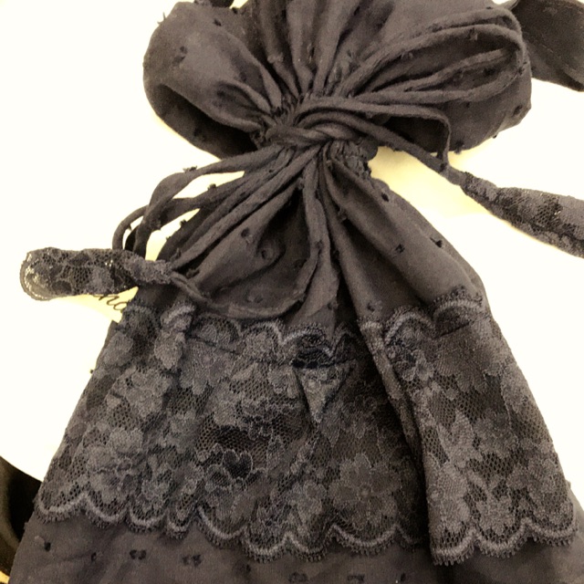 Mukena katun brokat biru dongker