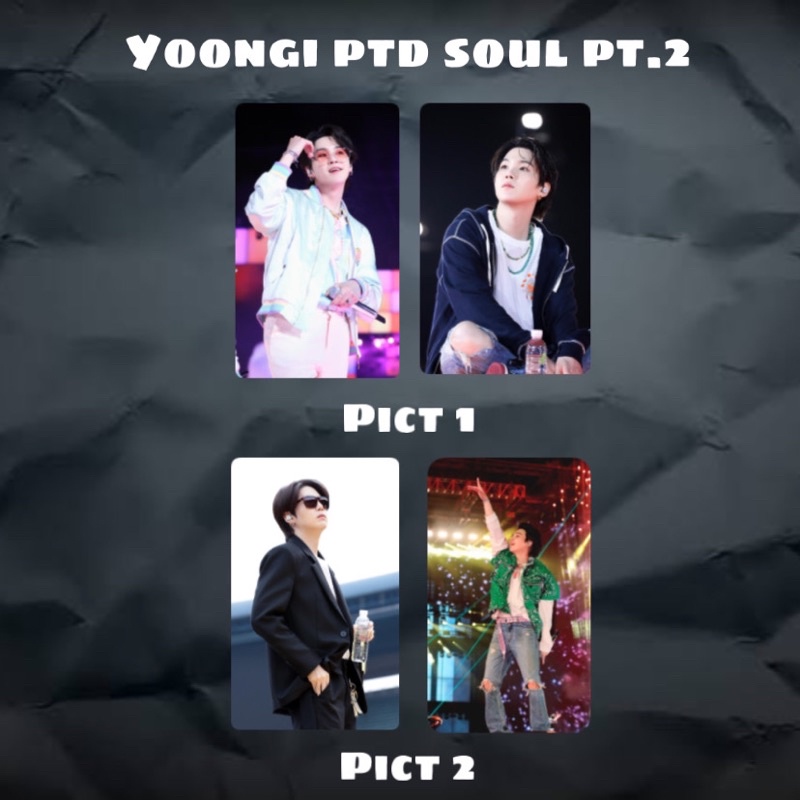 photocard pc lenticular BTS suga yoongi ptd on stage seoul