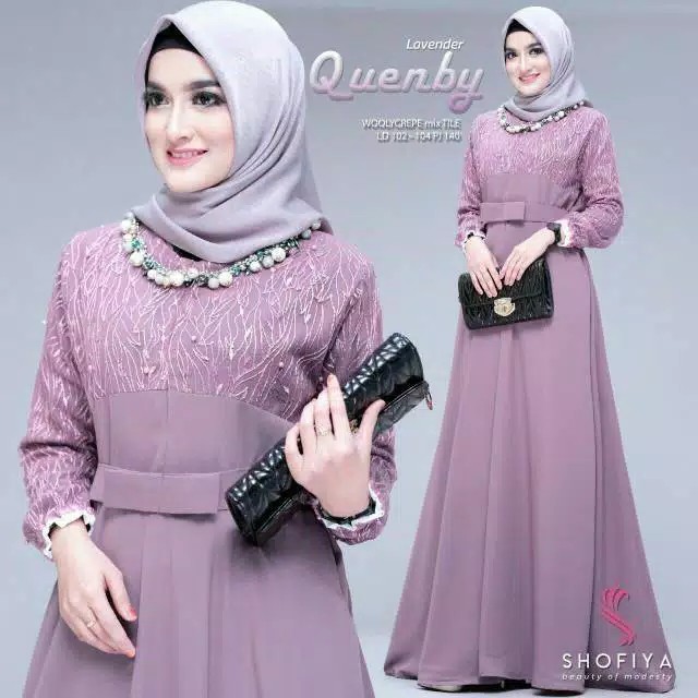 ♛COD❁ GAUN ADELLE / GAUN HIJAB / GAUN BRIDESMAID / GAUN KONDANGAN QUENBY MAXY BRUKAT GAMIS SHELA M/L