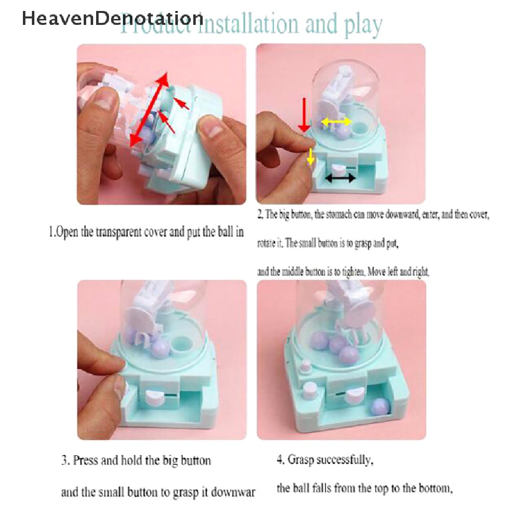 [HeavenDenotation] Mini Candy Machine Small Twisting And Catching Machine Educational Toy Kids Gift