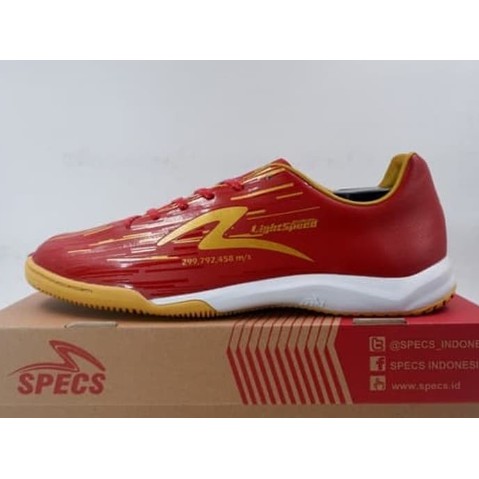 Sepatu futsal SPECS 401329 ACCELERATOR LIGHTSPEED REBORN IN-MAROON RED/ METALIC GOLD