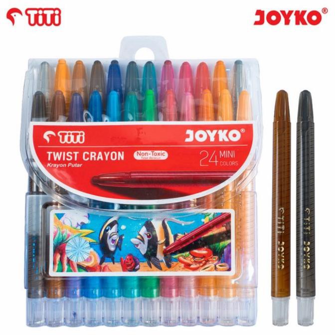 

(PERALATAN MENGGAMBAR) TWIST CRAYON KRAYON PUTAR JOYKO TITI TWCR-24MINI 24 WARNA COLORS PROMO